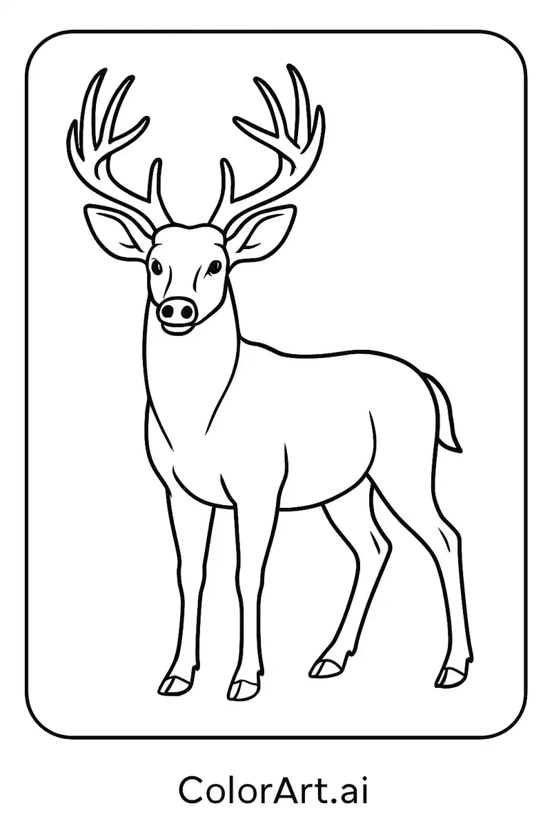 Cultural Art Styles of the Majestic Buck Coloring Page