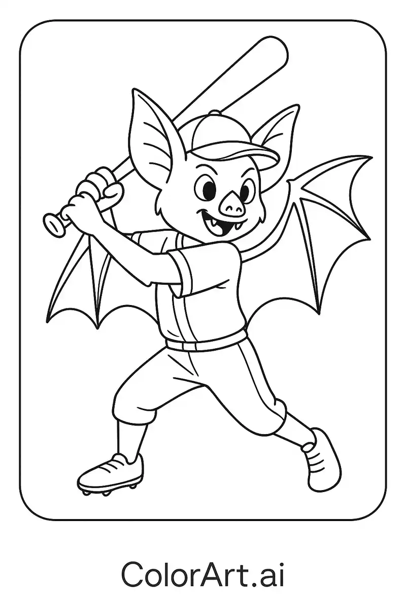 Mystical Bats: A Coloring Page Journey into Legends