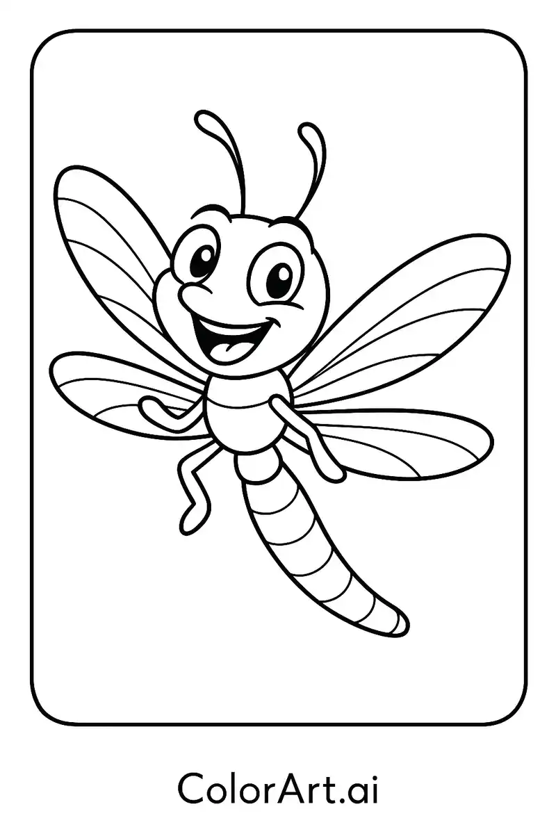 The Free Playful Bug Coloring Page