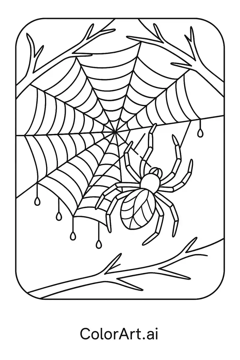 Free Spider Bug coloring page