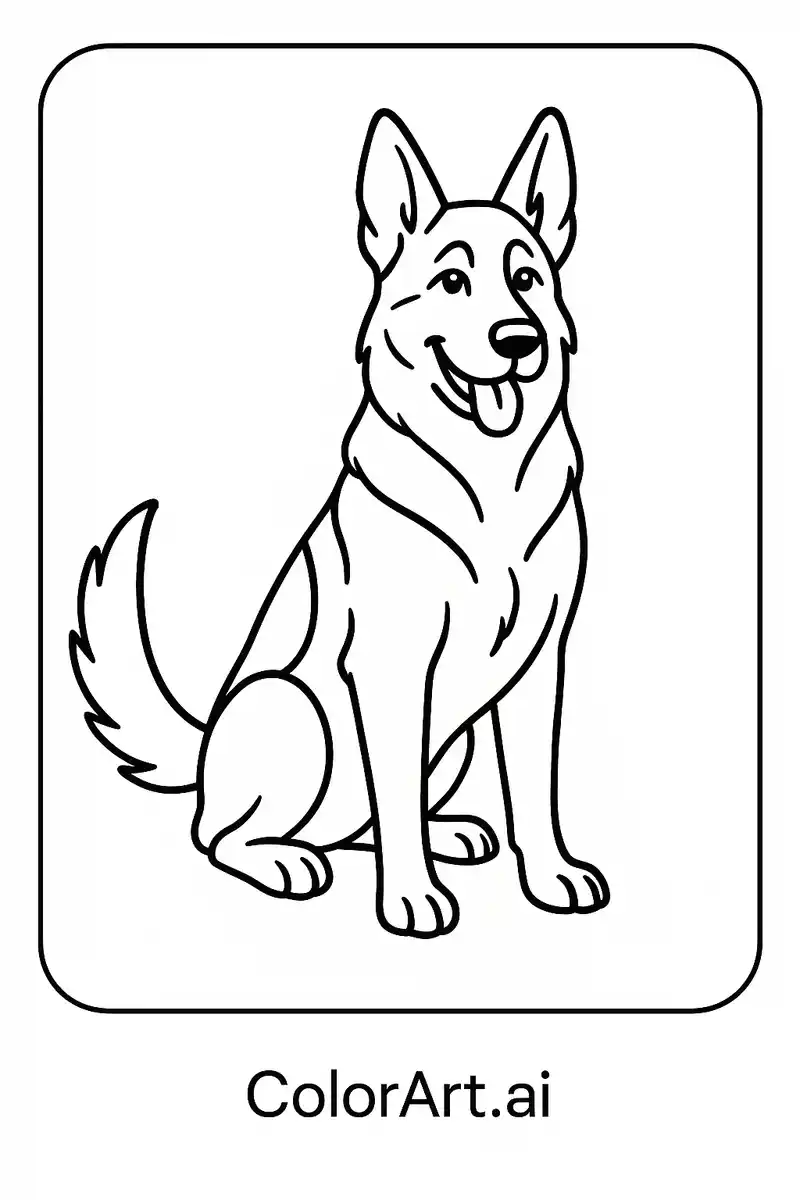Noble Companion German Shepherd Coloring Pag