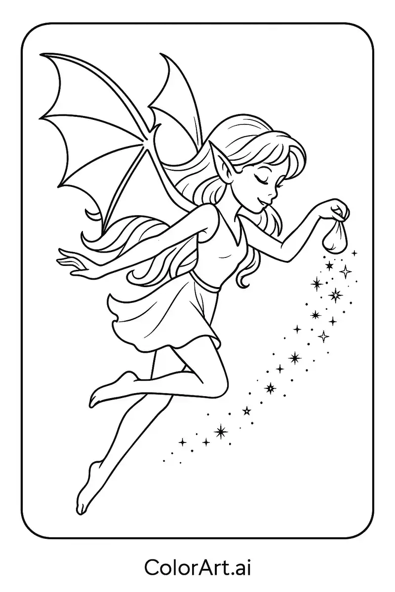 A Fantasy Bat Coloring Page for Mindful Creators