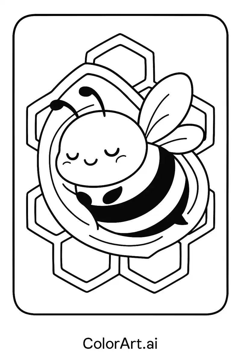 The Bumblebee Resting Pose Coloring Page