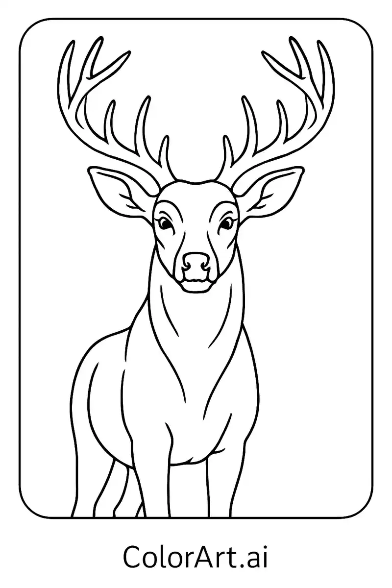 Majestic buck Serenity: A Mindfulness Coloring Page