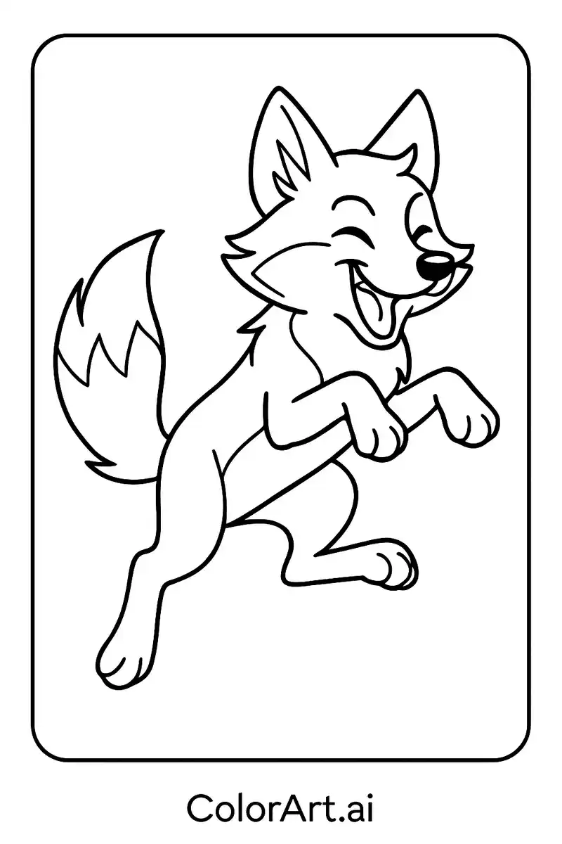 The Delightful Clever Fox Coloring Page
