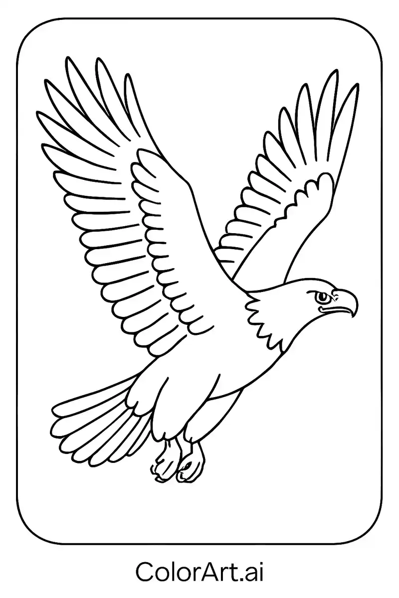 Majestic Eagle Coloring Page: Bringing Nature's Apex Predator to Life