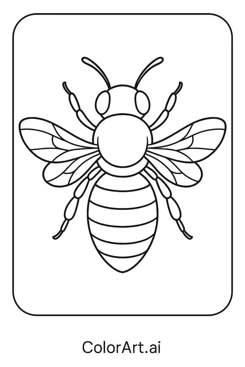 Bee Harmony: Explore the Life of a Pollinating Hero with Our Bee Coloring Page